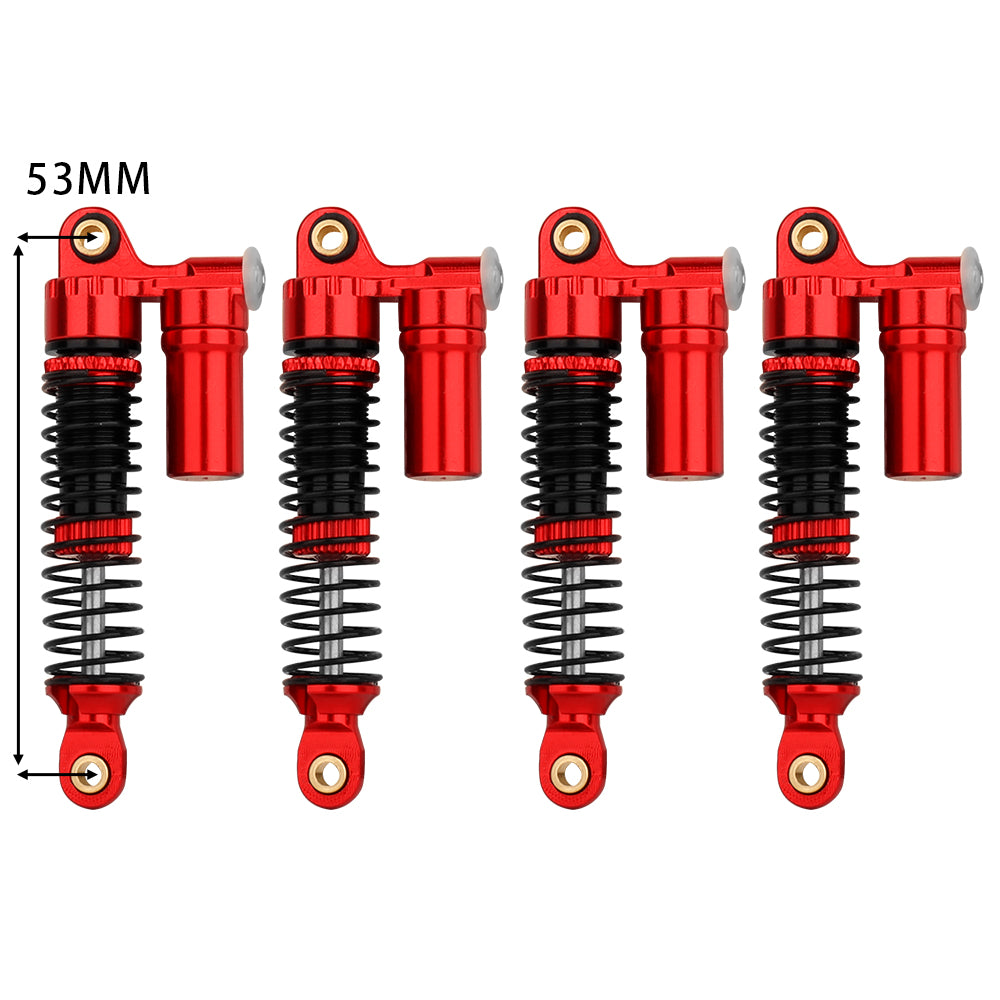 LonZeXy 4PCS New Oil Shock Absorber 53/59/66/78mm Piggyback Damper For Traxxas TRX4M 1/18 RC Crawler Adjustable Aluminum Suspension Upgrade Parts