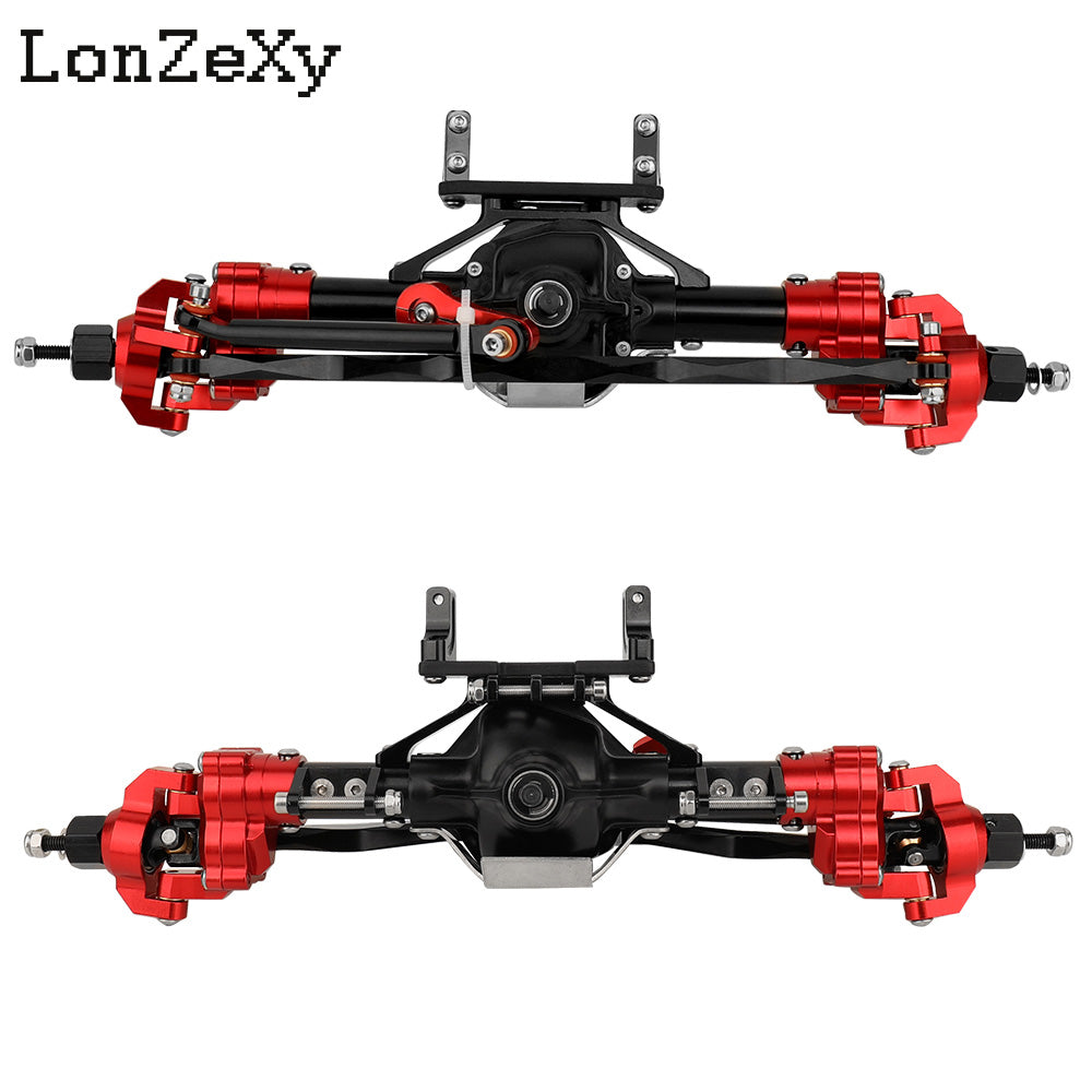 LONZEXY Metal Front Rear Axle Servo Steering Rod for SCX10 II