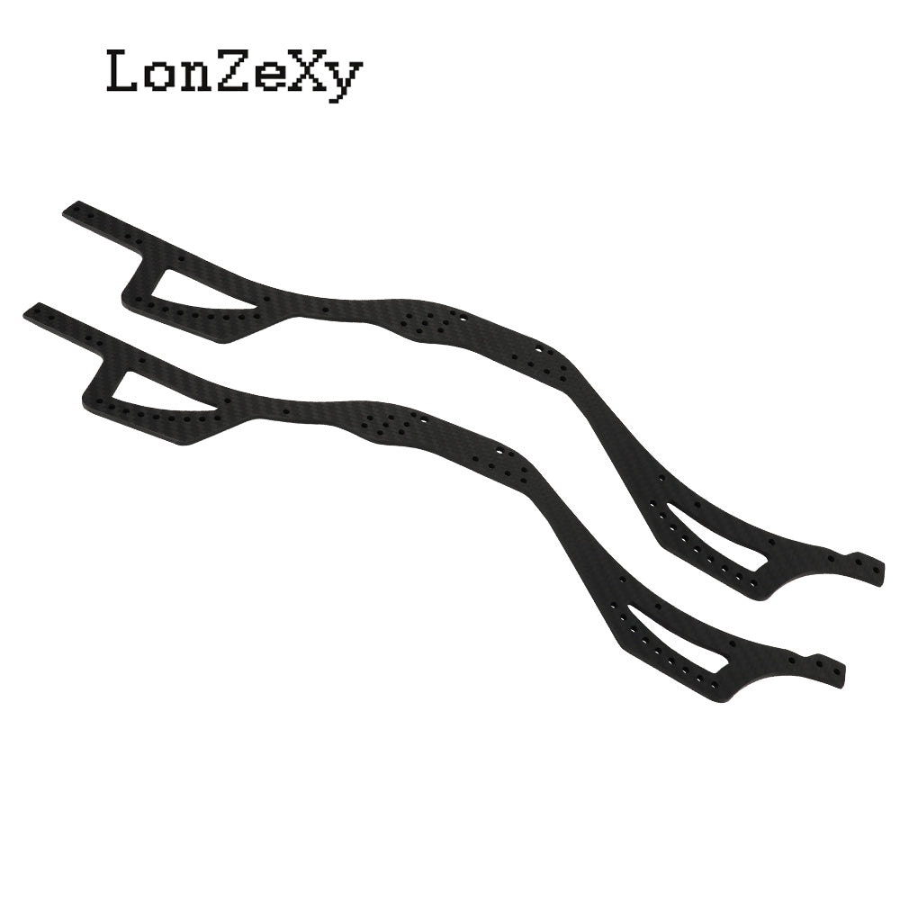 LONZEXY Carbon Fibre Chassis Kit Frame Rails for SCX10 PRO