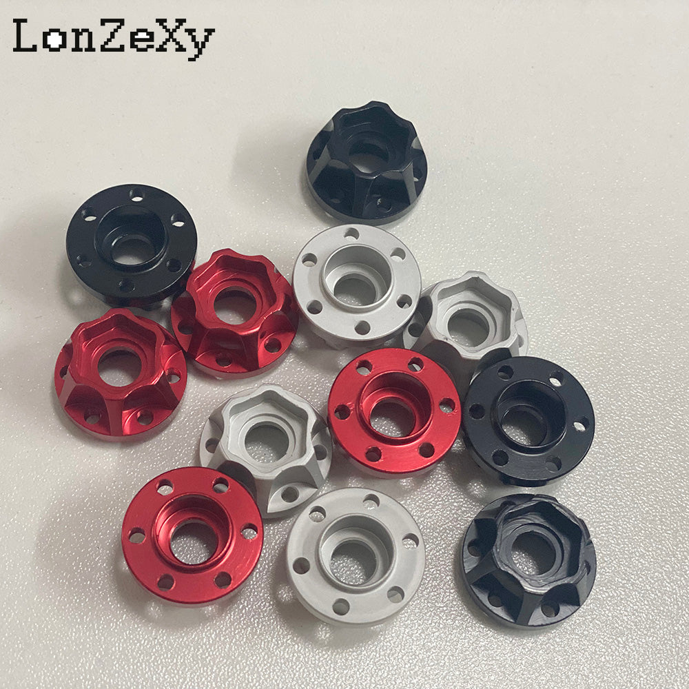 LONZEXY Metal Adapters Hex for 1.9inch 2.2inch Wheel Rim 4Pcs for Scx10 Trx4 Wraith