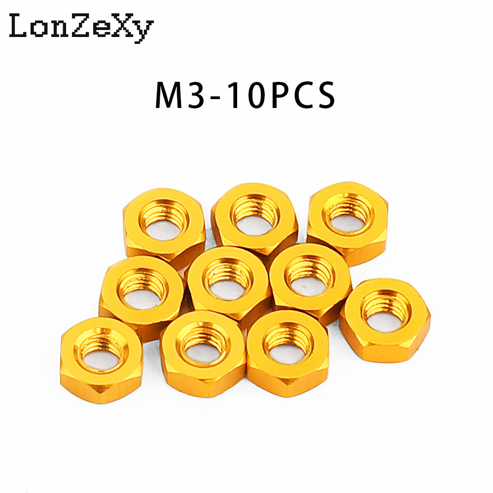 LONZEXY Hex Nut Stainless Steel 304(18-8) Metric Hexagon Nut 100 pcs