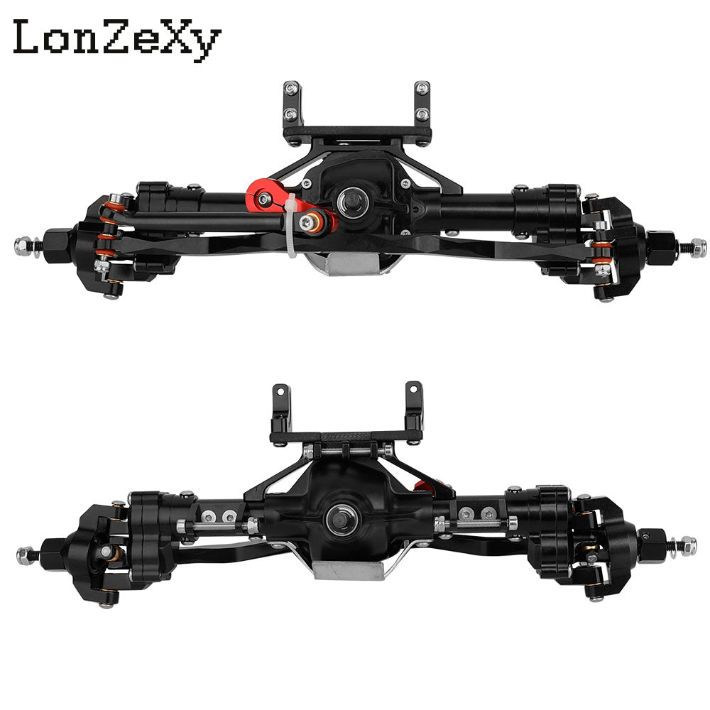 LONZEXY Metal Front Rear Axle Servo Steering Rod for SCX10 II