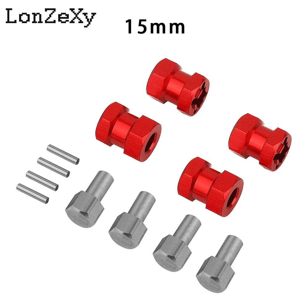LONZEXY 4pcs 15mm/20mm/25mm Wheel Adapter for 1/10 TRX4 Scx10
