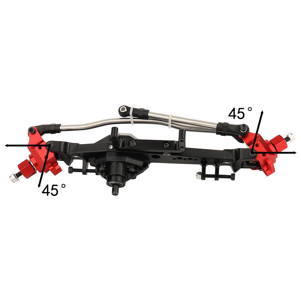 LonZeXy Metal Straight Front Rear Axle Assembly For SDM 1/10 RC Crawler Axial SCX10 III, RC Car Upgrade Replacement Parts