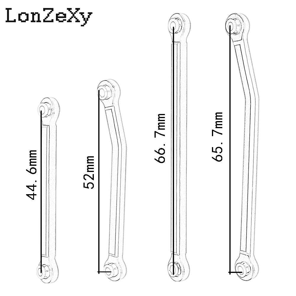 LONZEXY Brass High Clearance Links Set for 1/18 TRX4M Defender Bronco