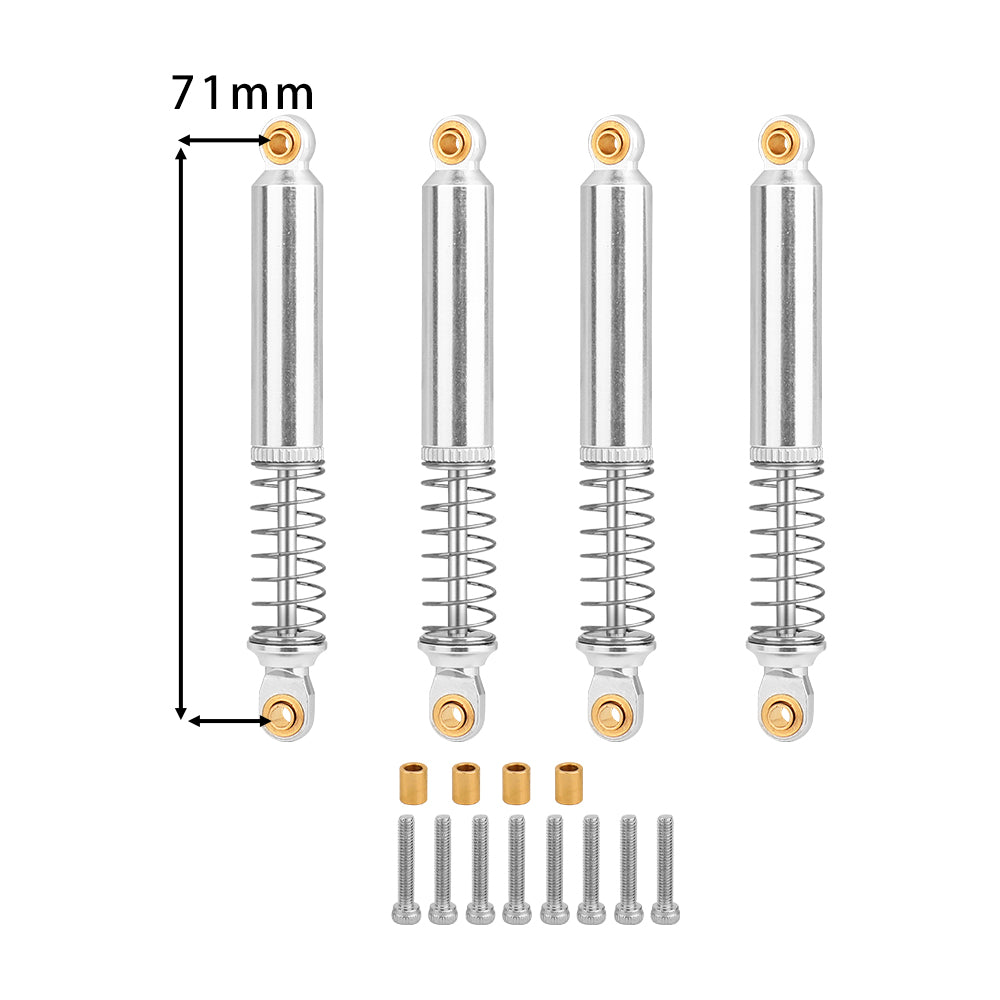 LomZeXy 4PCS Oil Shock Absorber 53/59/65/71/77mm Adjustable Damper For Traxxas TRX4M 1/18 RC Crawler Aluminum Suspension Upgrade Parts