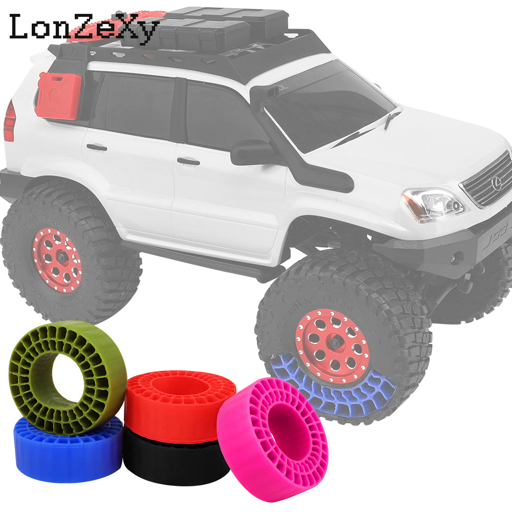 Lonzexy Silicone Rubber Inserts Foam for 58-64mm (2.4” OD) 1.0 Tires TRX4M SCX24 1/18 1/24 4 Pcs