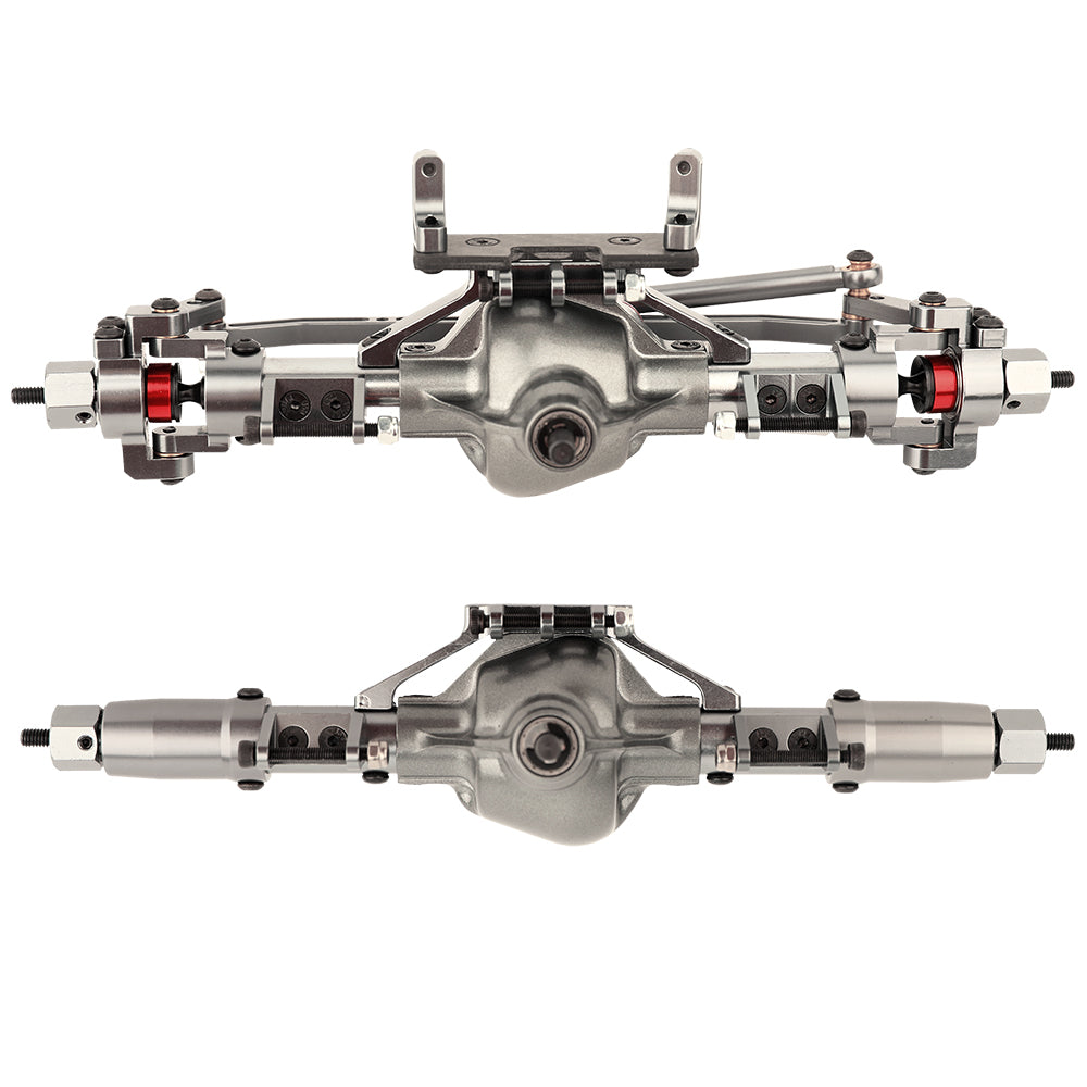 LonZeXy CNC Aluminum Front Rear Axle Complete Set 38T 13T Hardened Steel Gear Differential Axle Housing For 1/10 Axial SCX10 Gen1 RC Crawler Car Metal Upgrade Accessories