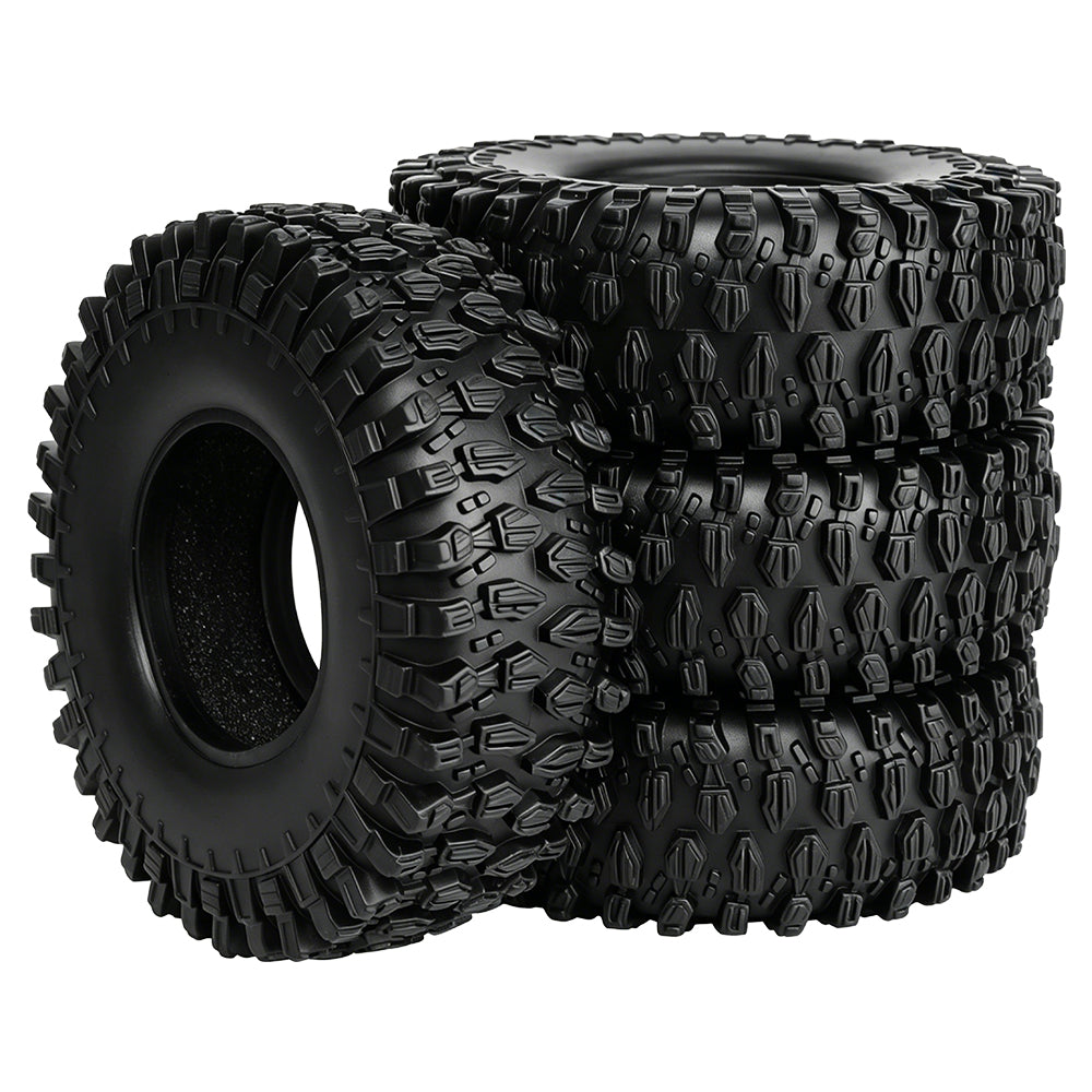 LonZeXy 1.9 Inch Rubber Tires For 1/10 RC Crawler, Outer Diameter 111mm Off Road Climbing Car Tyres Replacement Parts For SCX10 TRX4