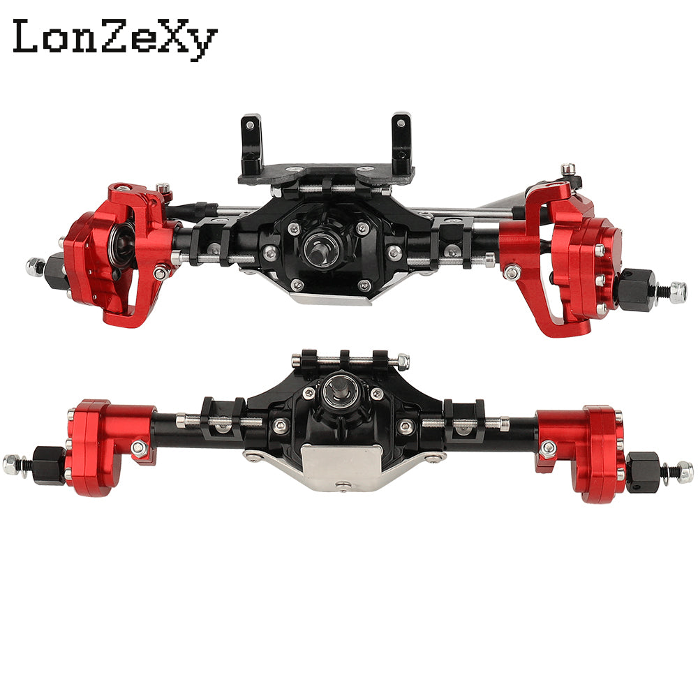 LONZEXY Aluminum Rear Portal Axles Set for 1/10 SCX10 II