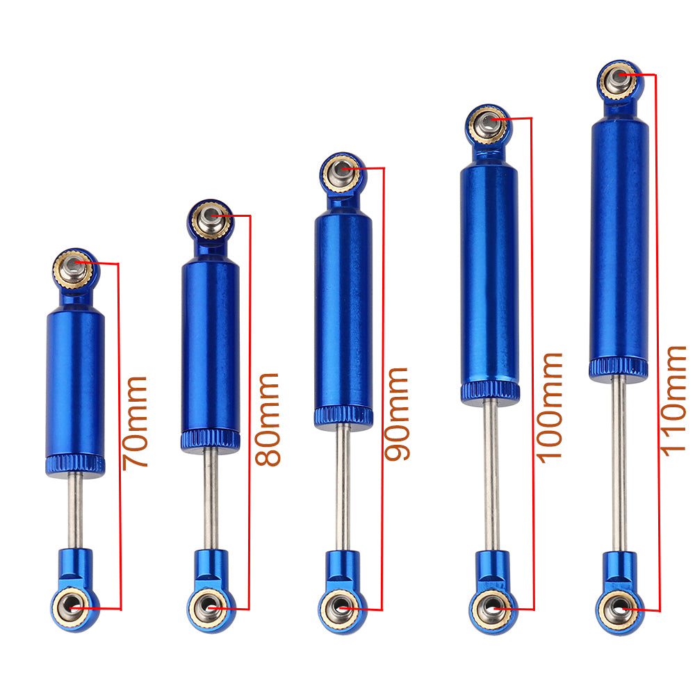 LonZeXy 1/10 RC Crawler Metal Oil Shock Absorber 70/80/90/100/110mm Adjustable Damper For SCX10 TRX4 D90 RC Car Upgrade Parts