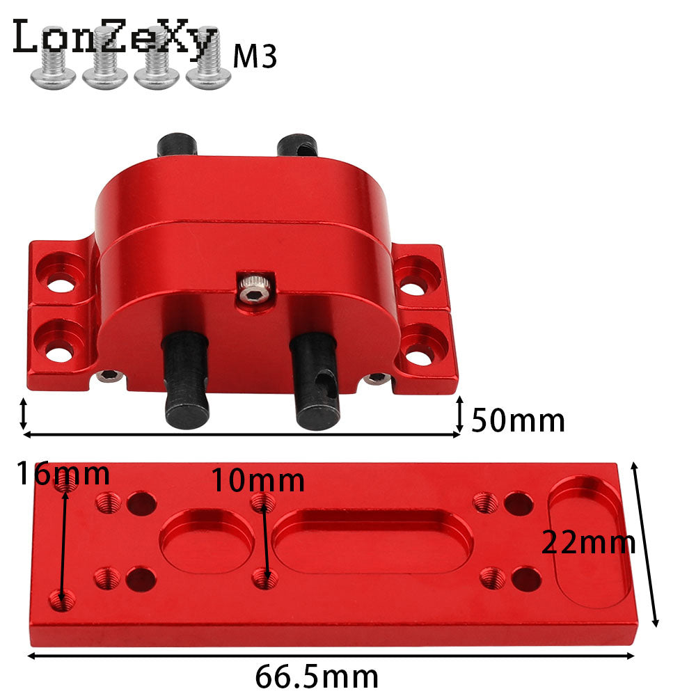 LONZEXY Metal Alloy Transmission with Mount Plate for SCX10