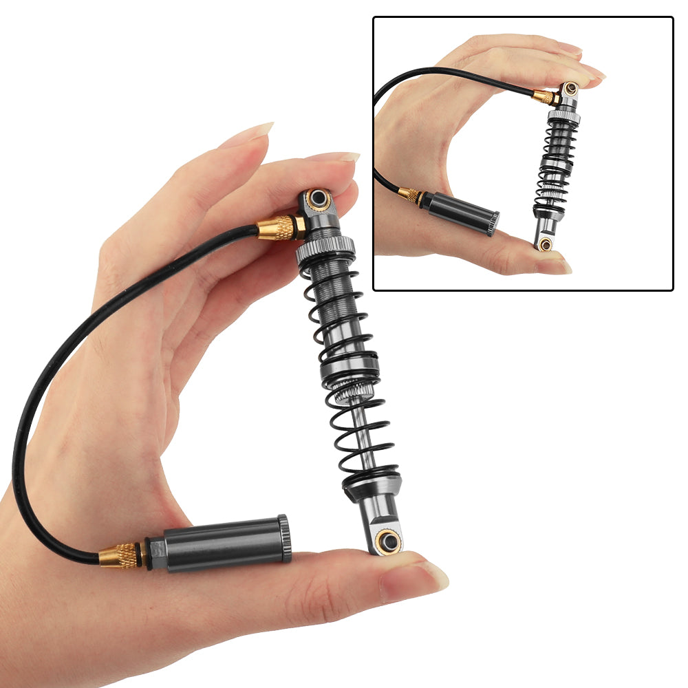 LonZeXy 4PCS Remote Reservoir Dual Spring Negative Pressure Shock Absorber 70/80/90/100/110/120mm Oil Damper For Axial SCX10 TRX4 TRX6 Wraith 1/10 RC Crawler Upgrade Parts