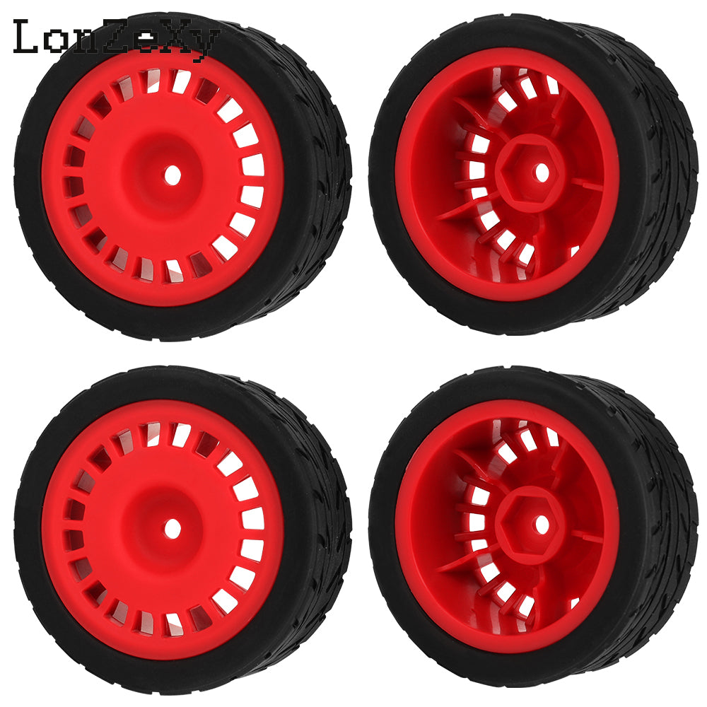 Lonzexy 1/10 Scale Hard Plastic RC Drift Tires For Traxxas 4 Tec 2.0 Tamiya TT01 XV01 Kyosho WR8 Sakura WLtoys HPI