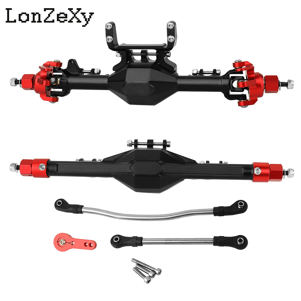 LONZEXY Aluminum Front & Rear Portal Axle Set For SCX10 II