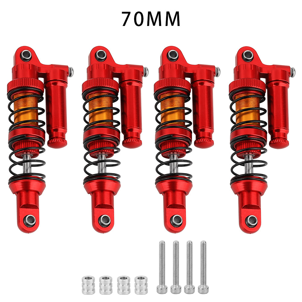 LonZeXy 4PCS 1/10 RC Crawler Piggyback Oil Shock Absorber 70/80/90/100/110/120mm Adjustable Damper For Axial SCX10 TRX4 D90 RC Off-Road Car Upgrade Parts