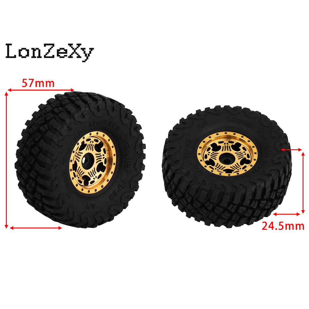 LONZEXY Wheel Tires Set Swamp Claw Mud Tires for SCX10