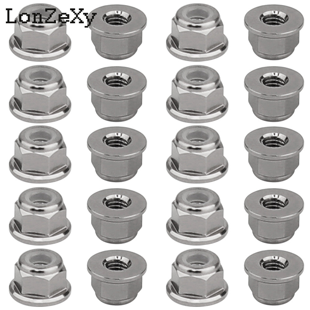 LONZEXY M3 Aluminum Alloy Flange Lock Nuts for DIY FPV Drone RC