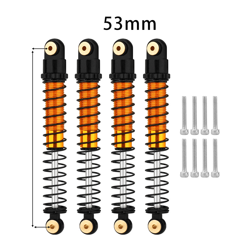 LonZeXy 4PCS Oil Shock Absorber 40.5mm / 52mm Adjustable Damper For Axial SCX24 1/24 RC Crawler Aluminum Suspension Upgrade Parts