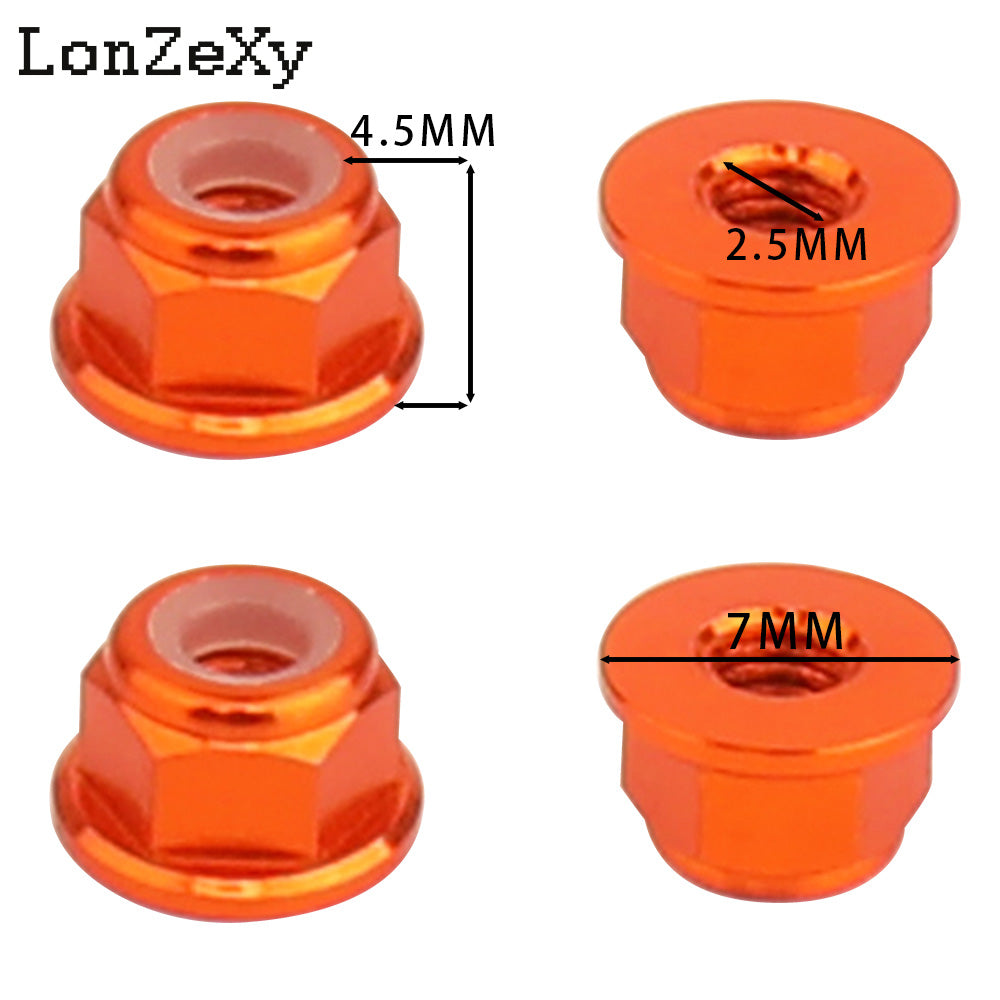 LONZEXY M3 Aluminum Alloy Flange Lock Nuts for DIY FPV Drone RC