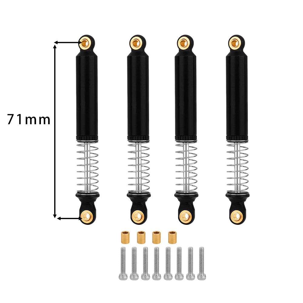 LomZeXy 4PCS Oil Shock Absorber 53/59/65/71/77mm Adjustable Damper For Traxxas TRX4M 1/18 RC Crawler Aluminum Suspension Upgrade Parts