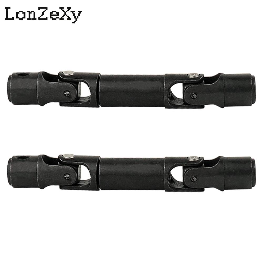 Lonzexy 2Pcs Metal Drive Shaft for WPL 1/16 RC Scale Upgrade RC Accessories