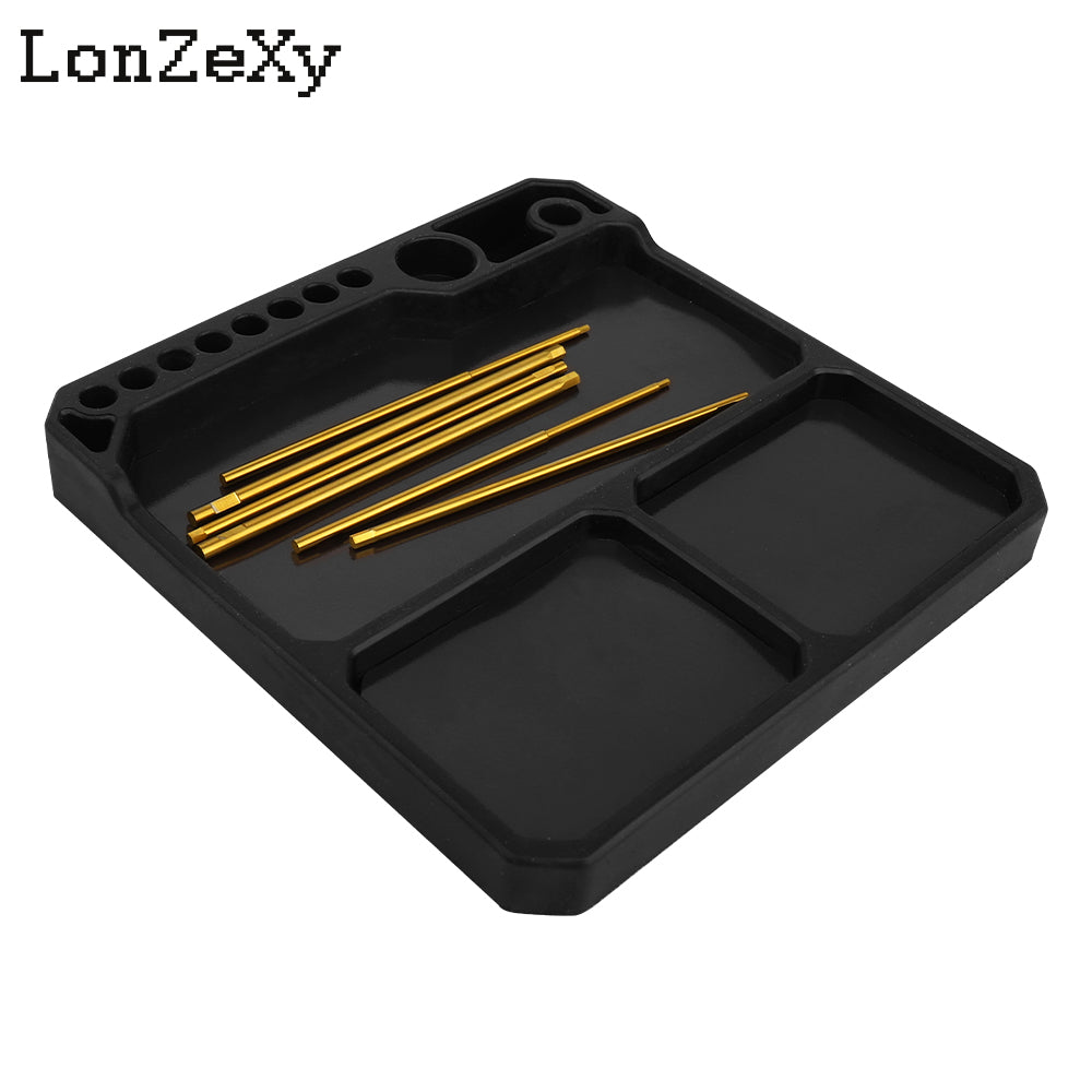 Lonzexy Aluminum RC Screw Tray Screws Holder Plate Screw Organizer Tool For RC Repair