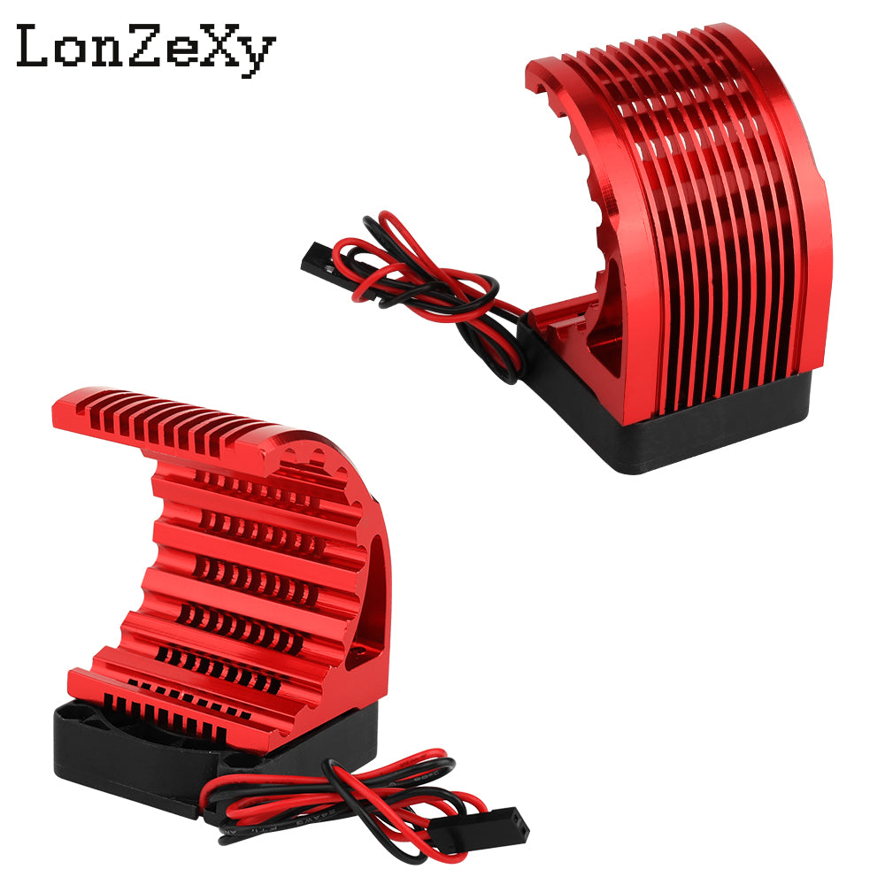 Lonzexy Motor Heatsink 540 545 550 Brushless Brushed Electric Engine Heat Sink with 5-6V Cooling Fan & RC Motor