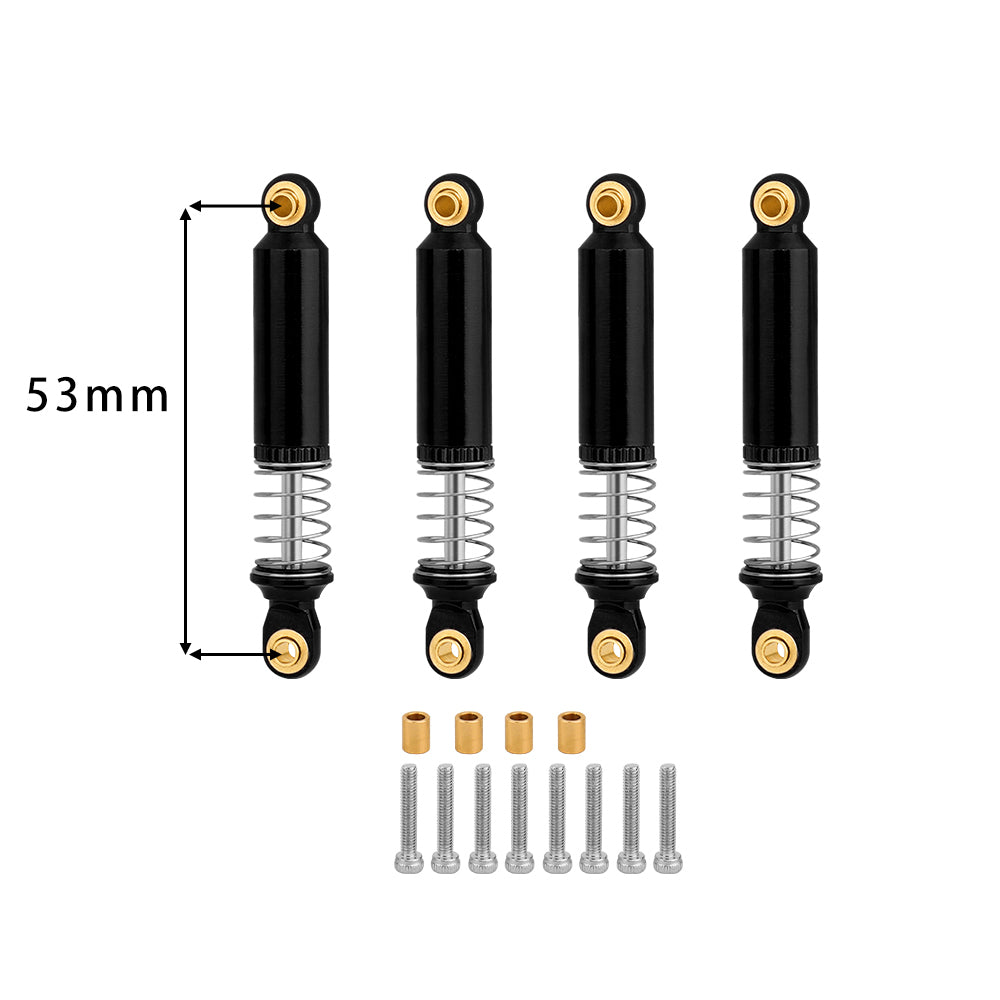 LomZeXy 4PCS Oil Shock Absorber 53/59/65/71/77mm Adjustable Damper For Traxxas TRX4M 1/18 RC Crawler Aluminum Suspension Upgrade Parts
