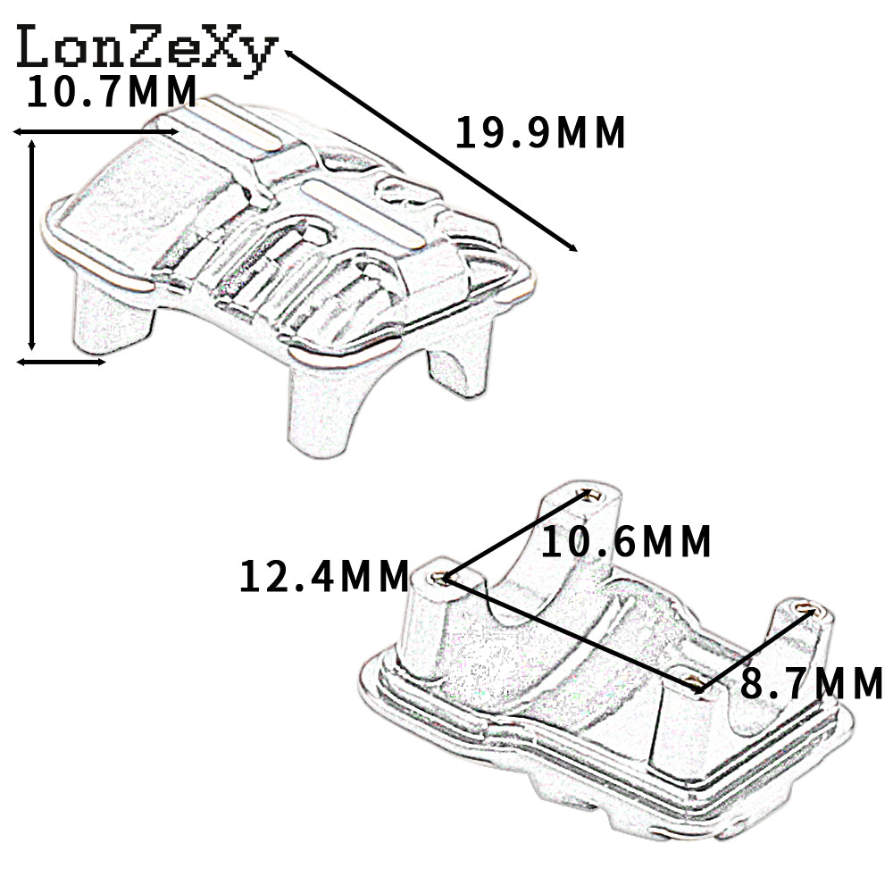LONZEXY  2PCS 11g/pcs Brass Diff Covers for 1/18 TRX4M Front Rear Axles (4M-01)