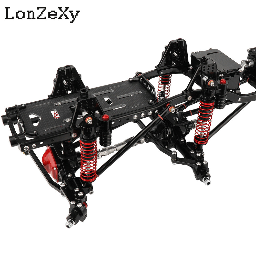 LONZEXY 8×8 Carbon Fiber Frame + Complete Axle + Front Gearbox for SCX24