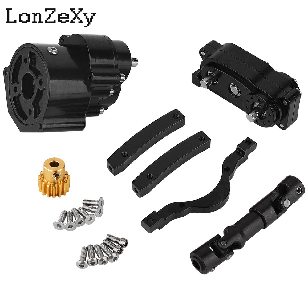 Lonzexy Metal Frame Front Gearbox for  Scx10 I II