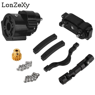 Lonzexy Metal Frame Front Gearbox for  Scx10 I II