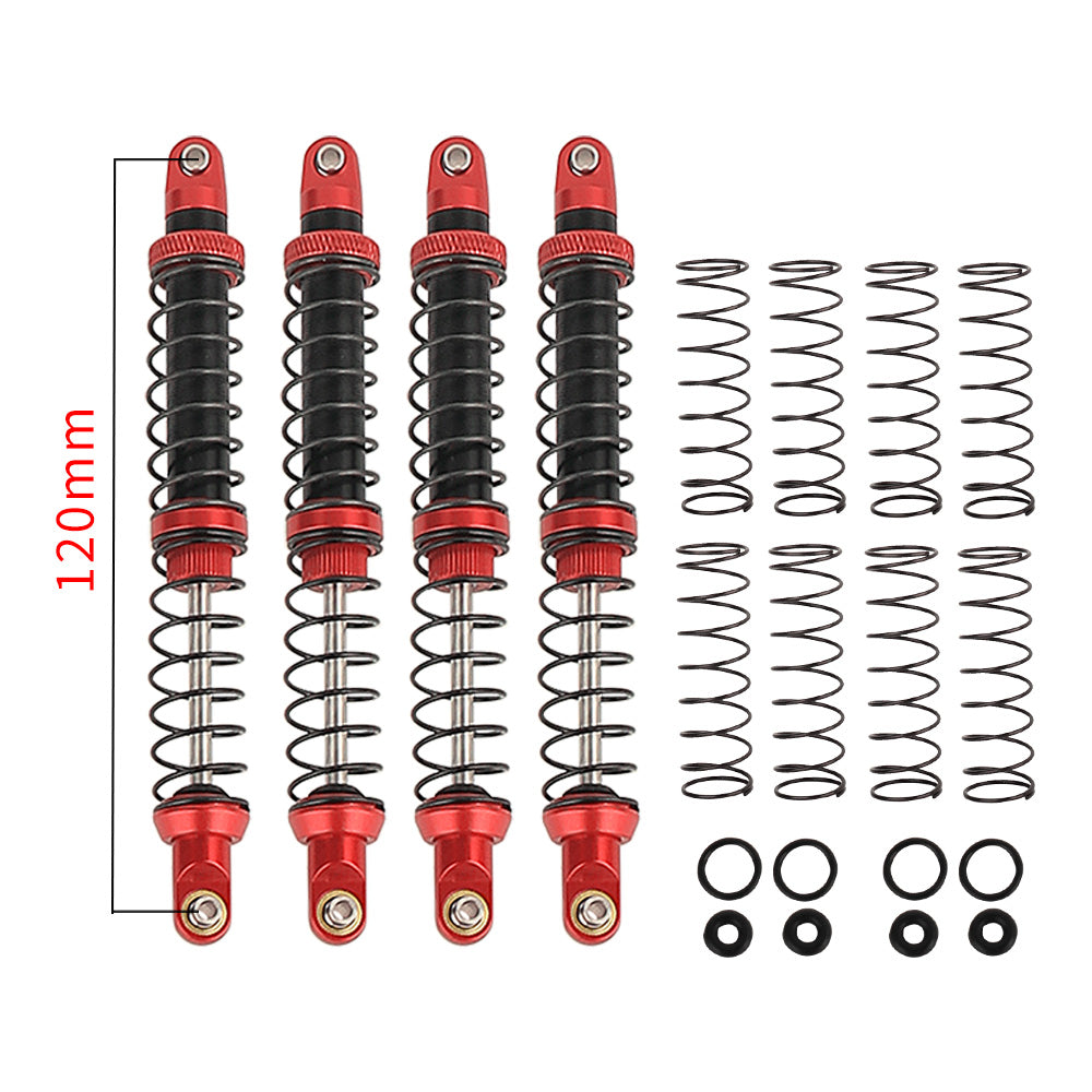 LonZeXy 1/10 RC Crawler Metal Shock Absorber 70/80/90/100/110/120mm Oil Damper Double Spring Shock For SCX10 TRX4 D90 RC Car Upgrade Parts