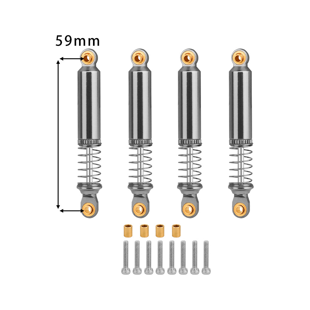 LomZeXy 4PCS Oil Shock Absorber 53/59/65/71/77mm Adjustable Damper For Traxxas TRX4M 1/18 RC Crawler Aluminum Suspension Upgrade Parts