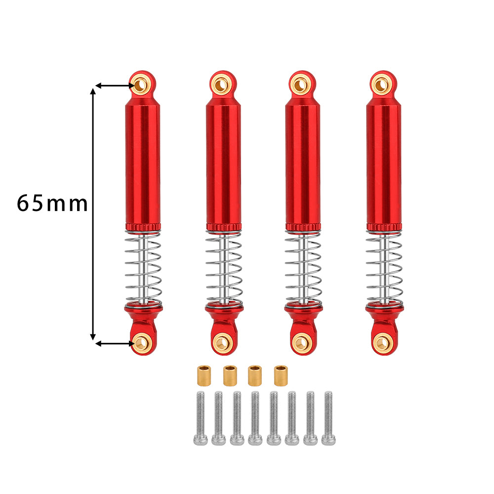 LomZeXy 4PCS Oil Shock Absorber 53/59/65/71/77mm Adjustable Damper For Traxxas TRX4M 1/18 RC Crawler Aluminum Suspension Upgrade Parts