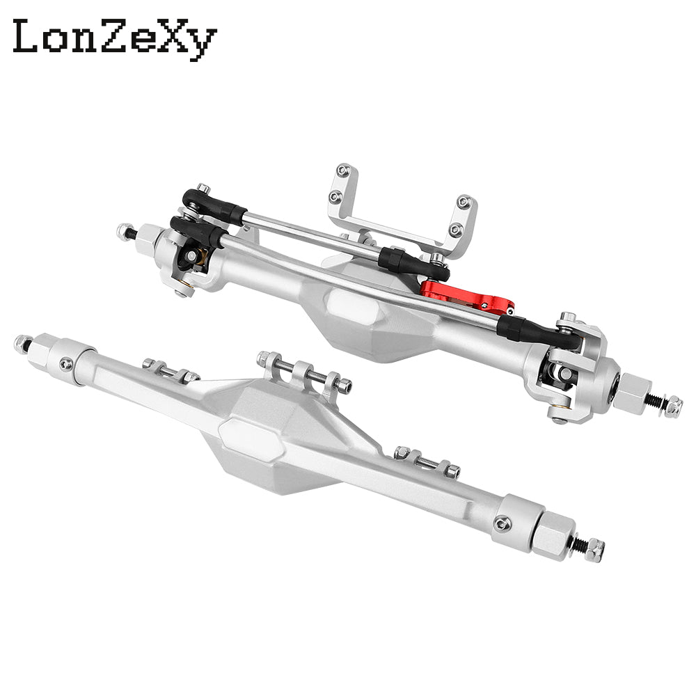 LONZEXY Aluminum Front & Rear Axle Set Fit SCX10 II