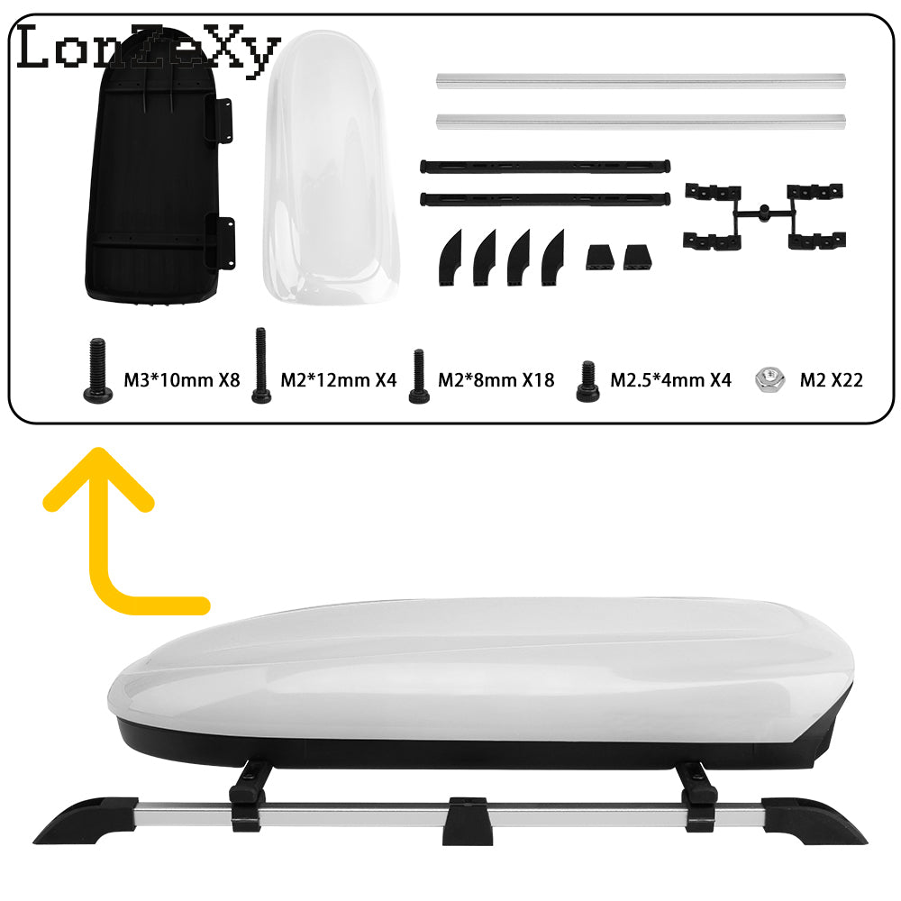 Loznexy RC-Hub Plastic Roof Trunk Luggage Rack Box for 1/10 TRX-4 TRX-6