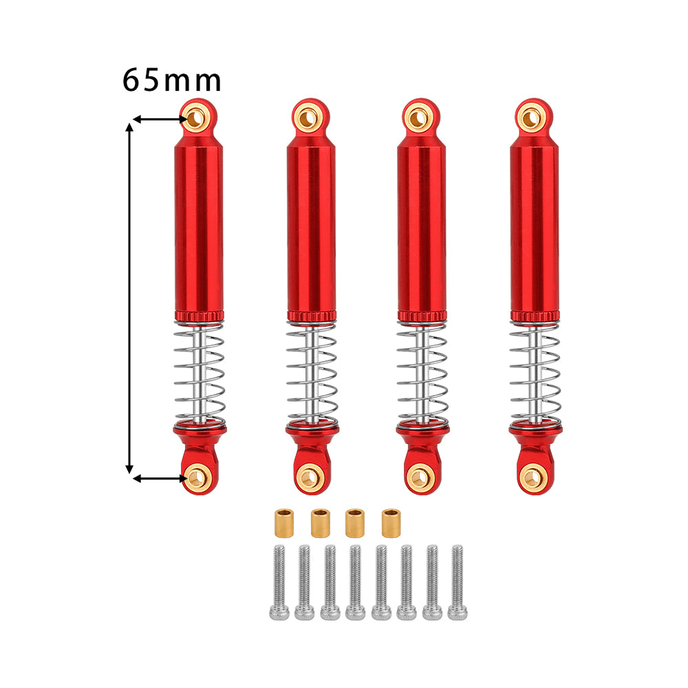 LomZeXy 4PCS Oil Shock Absorber 53/59/65/71/77mm Adjustable Damper For Traxxas TRX4M 1/18 RC Crawler Aluminum Suspension Upgrade Parts