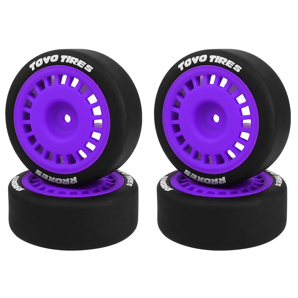 1/10 RC On-Road Car Wheels 38g Drift Rubber Tires Multi-Color Rim RC Racing Upgrade Accessories