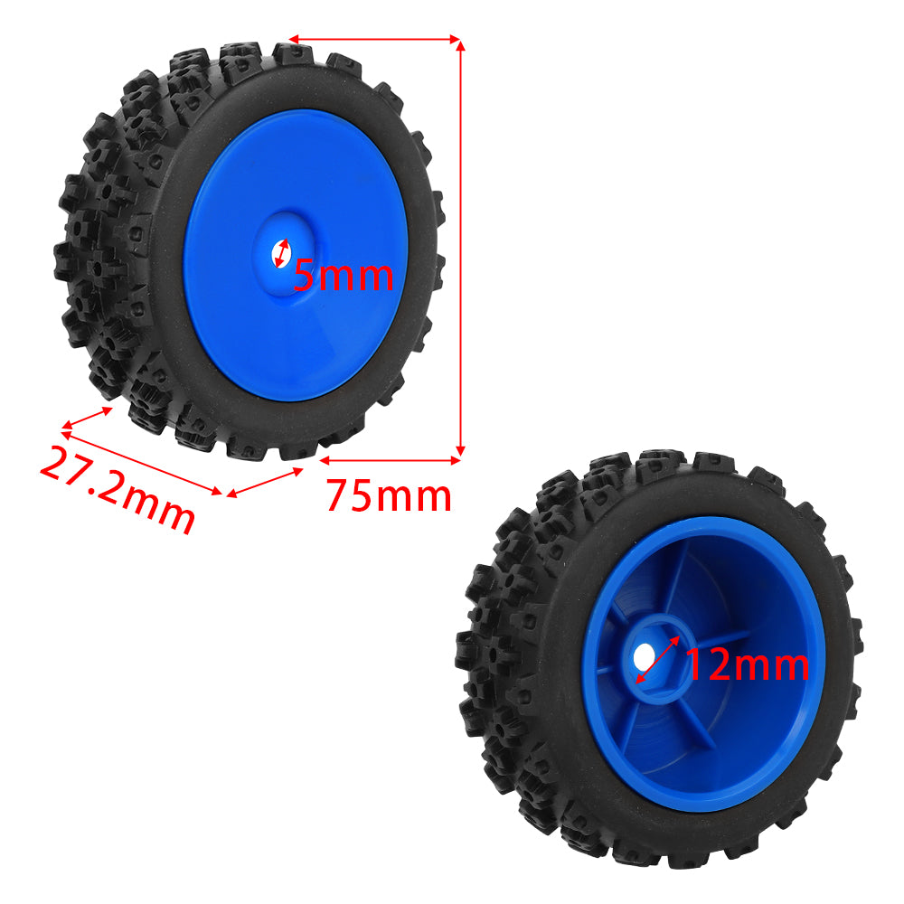 1/10 RC Off-Road Buggy Wheels 72.4g Knobby All-Terrain Rubber Tires Multi Color Rim RC Car Upgrade Parts