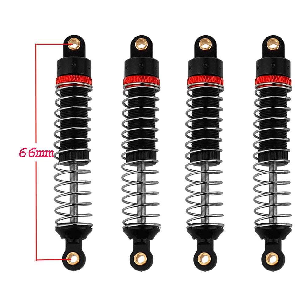 LonZeXy 4PCS New Aluminum Oil Shock Absorber 53/59/66mm Adjustable Damper For Traxxas TRX4M 1/18 RC Crawler Car Suspension Upgrade Parts