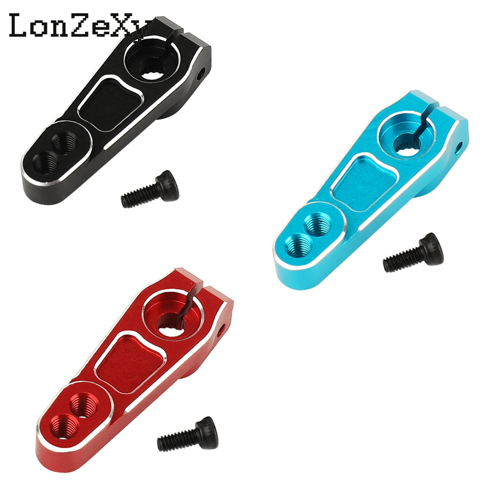 Lonzexy 2-Pack Aluminum Servo Horn Metal Servo Arms Compatible with Futaba Savox Power HD Servos Motors for 1/6 1/7 1/8 1/10 RC Crawler