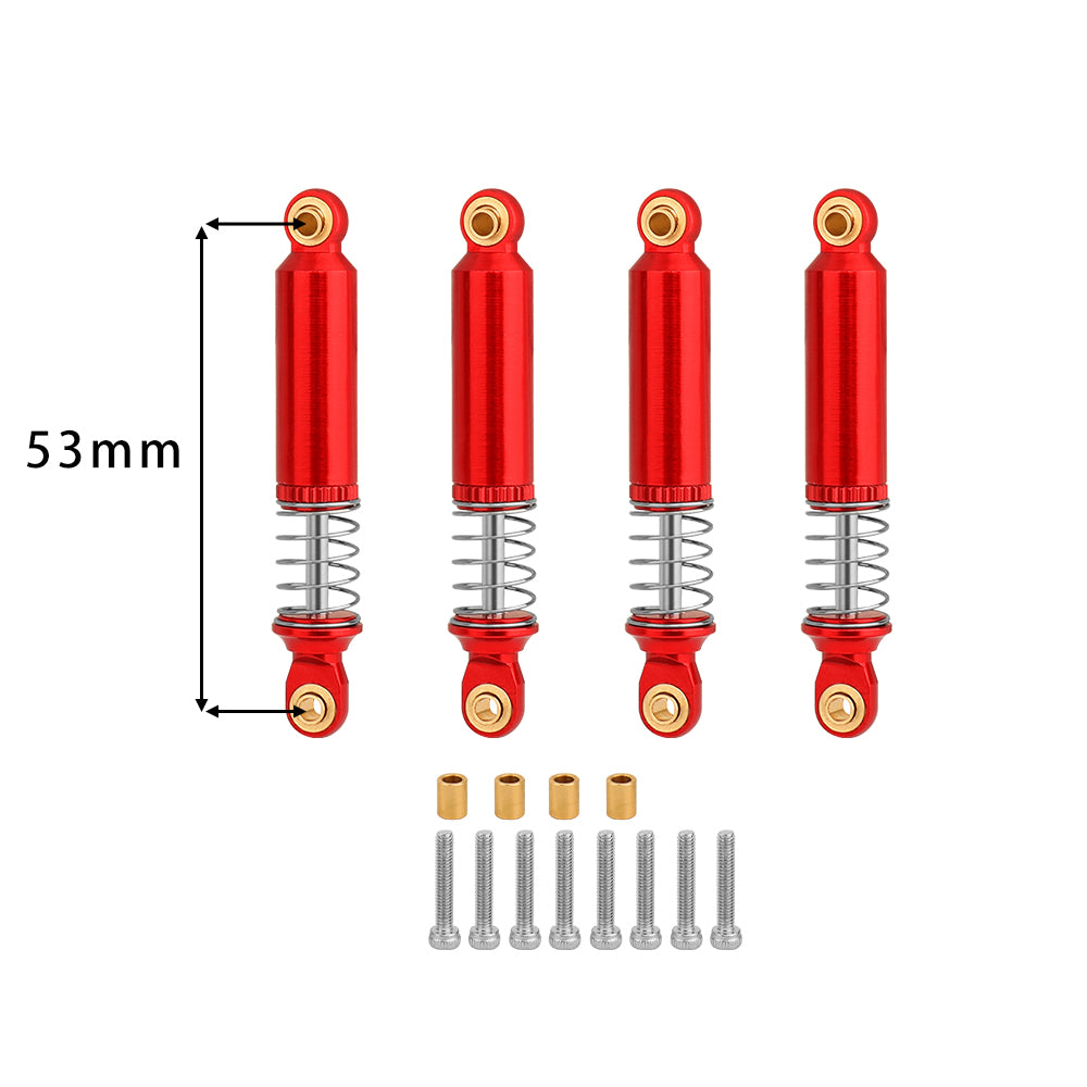 LomZeXy 4PCS Oil Shock Absorber 53/59/65/71/77mm Adjustable Damper For Traxxas TRX4M 1/18 RC Crawler Aluminum Suspension Upgrade Parts