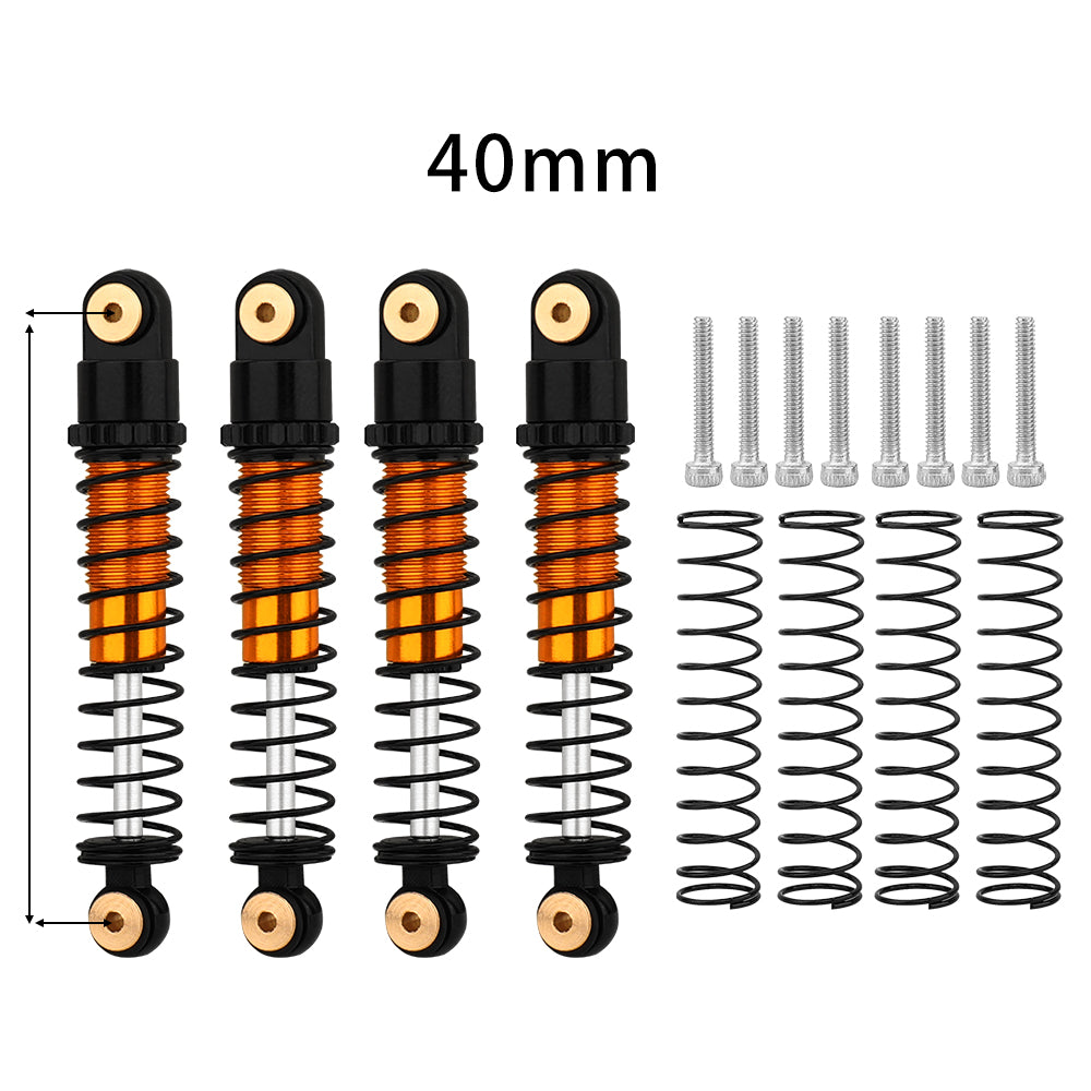 LonZeXy 4PCS Oil Shock Absorber 40.5mm / 52mm Adjustable Damper For Axial SCX24 1/24 RC Crawler Aluminum Suspension Upgrade Parts