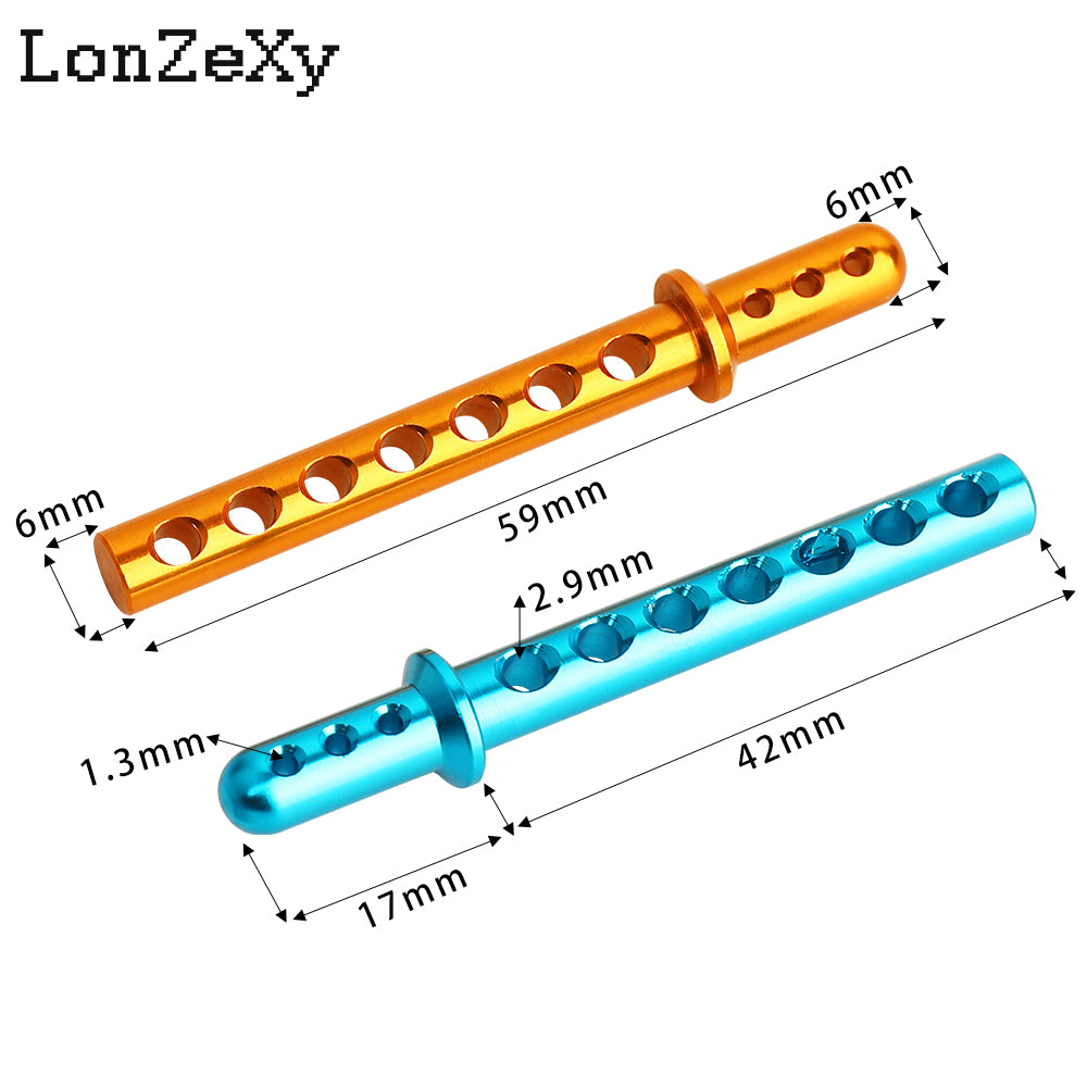 LONZEXY Aluminum Body Post Mounts 4PCS for 1/10 SCX10 AXIAL