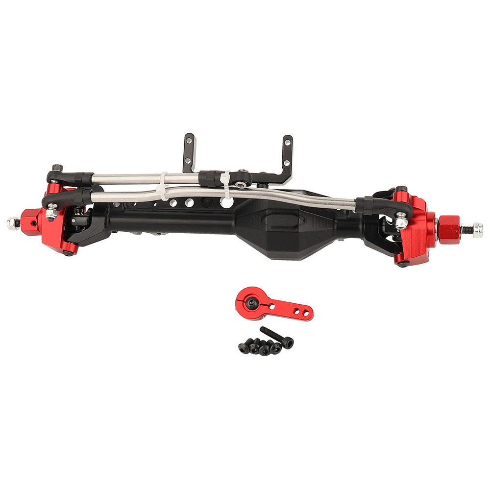 LonZeXy Metal Straight Front Rear Axle Assembly For SDM 1/10 RC Crawler Axial SCX10 III, RC Car Upgrade Replacement Parts
