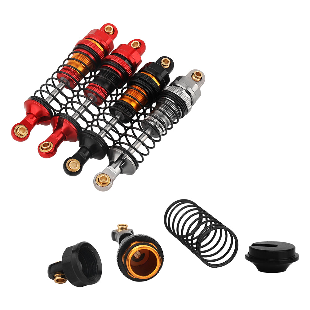 LonZeXy 4PCS Aluminum Oil Shock Absorber 70/80/90/100/110/120mm Adjustable Damper For Axial SCX10 I II III TRX4 D90 1/10 RC Rock Crawler Upgrade Parts