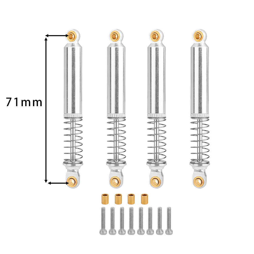 LomZeXy 4PCS Oil Shock Absorber 53/59/65/71/77mm Adjustable Damper For Traxxas TRX4M 1/18 RC Crawler Aluminum Suspension Upgrade Parts
