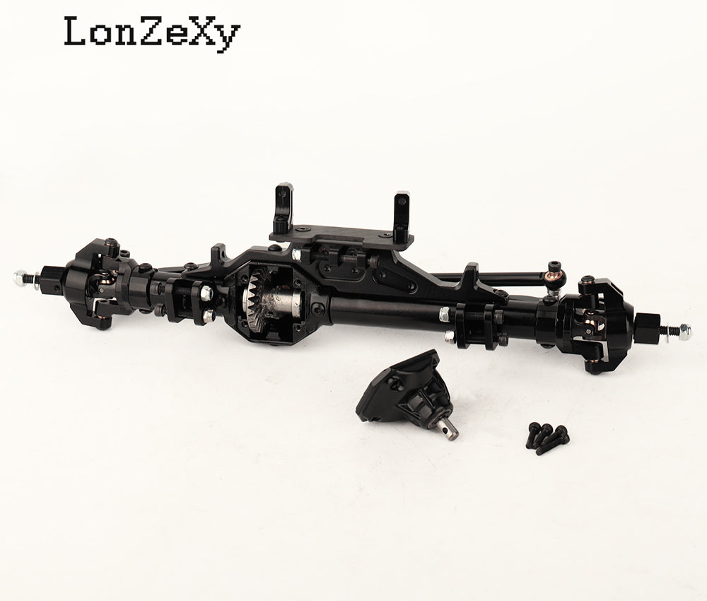LONZEXY Complete Metal Front / Rear Axle Set for 1/10 RC Rock Crawler Axial Wraith